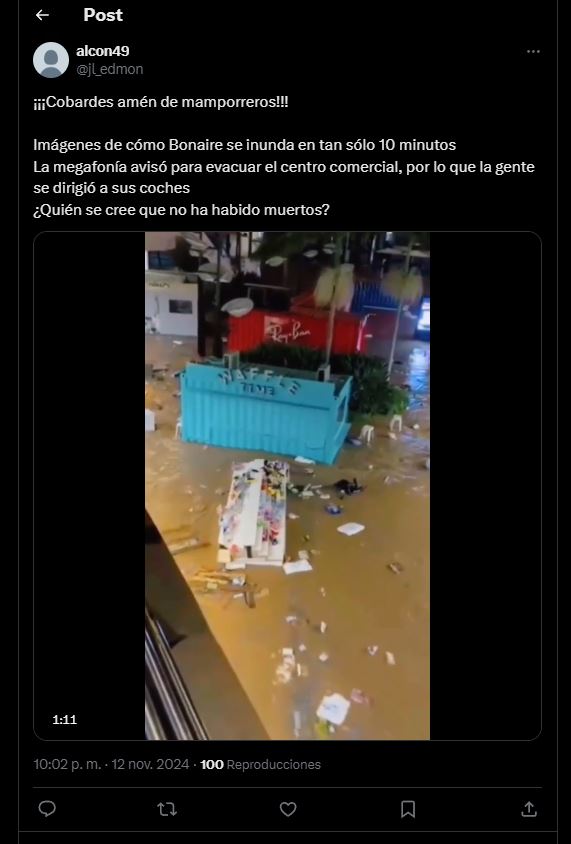 EVACUAN EL CENTRO COMERCIAL CON LA CRECIDA ENCIMA  UN ASESINATO EQUIVALENTE AL DEL INCENDIO DEL EDIFICIODE CAMPANAR.JPG