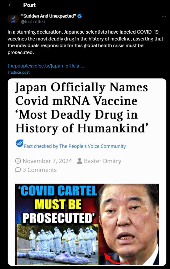 Kaapón declara la vacuna kovid el peor veneno jamás creado.JPG